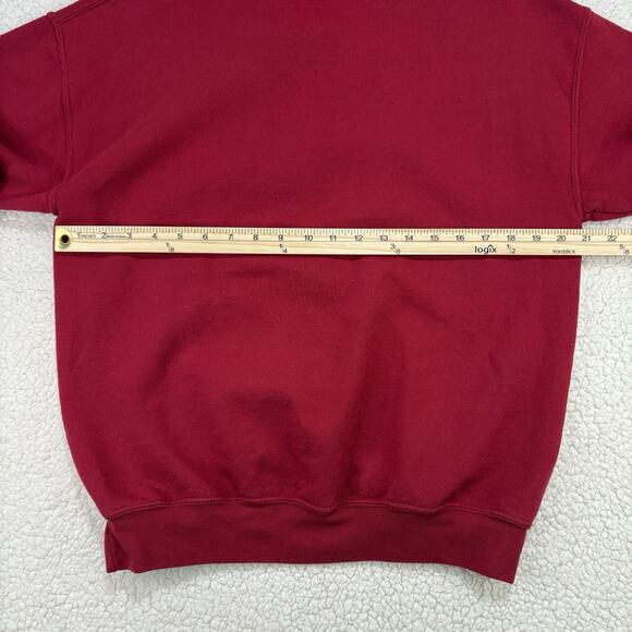 Vintage Lockport New York Crewneck Sweatshirt Pullover Red Large Embroidered - Picture 6 of 7